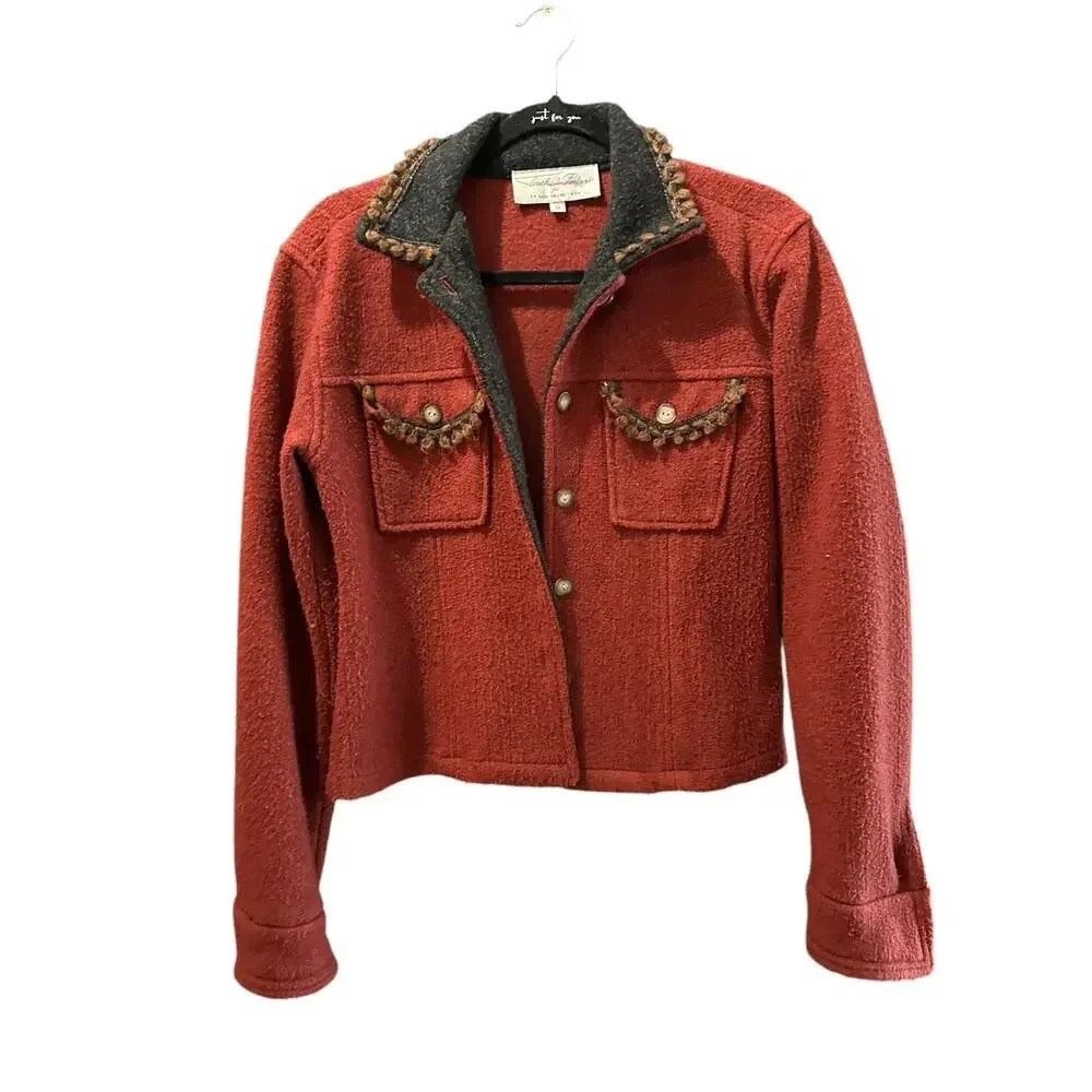 Tasha Polizzi TP Saddleblanket Western Fleece Jacket Size Small